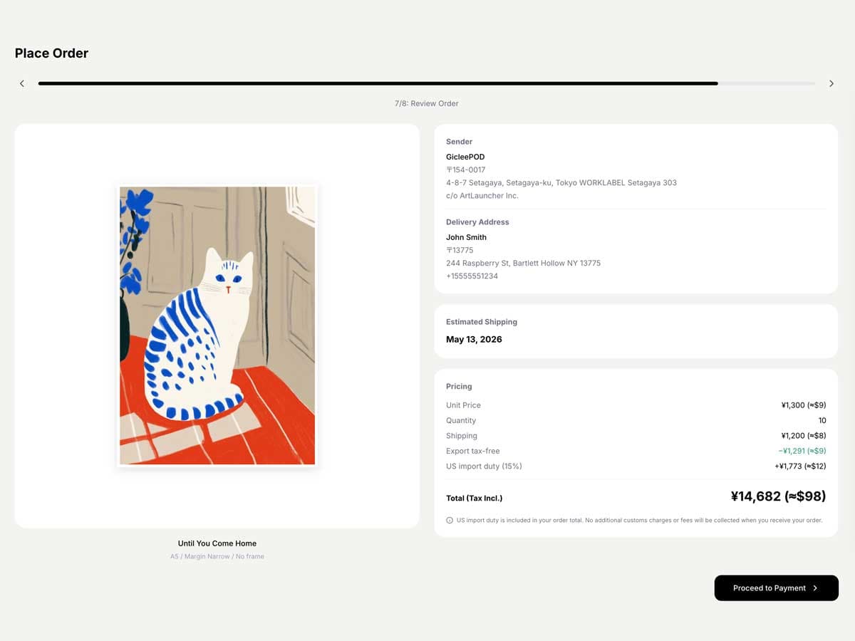 Bulk-order inventory
as you need it